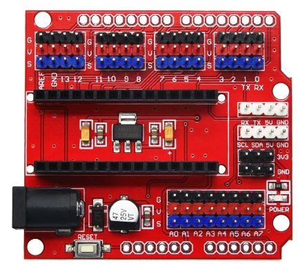 Arduino Nano sensorshield, red
